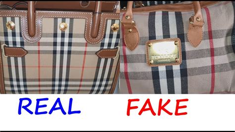 authentic burberry bag vs fake|how to spot a Burberry bag.